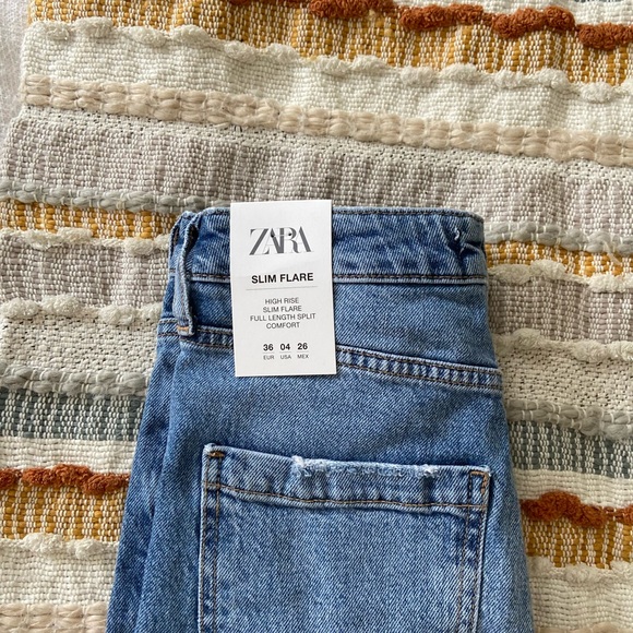 Zara Slim Flare High Rise Jeans - Picture 6 of 6